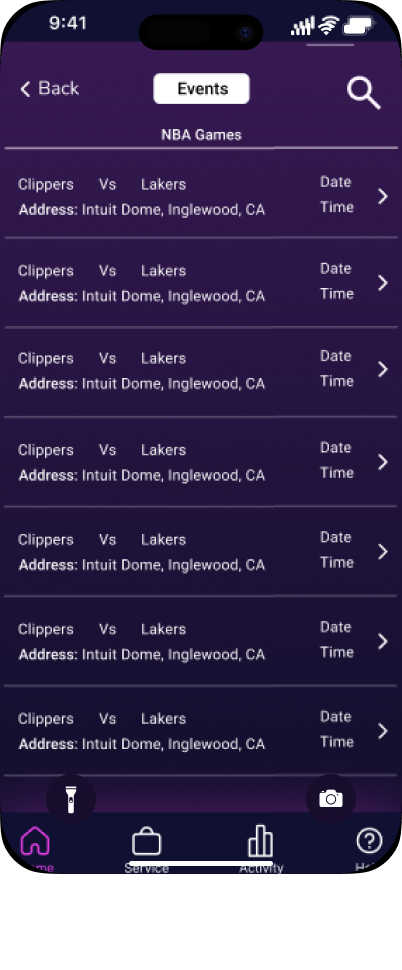 Select Your Event